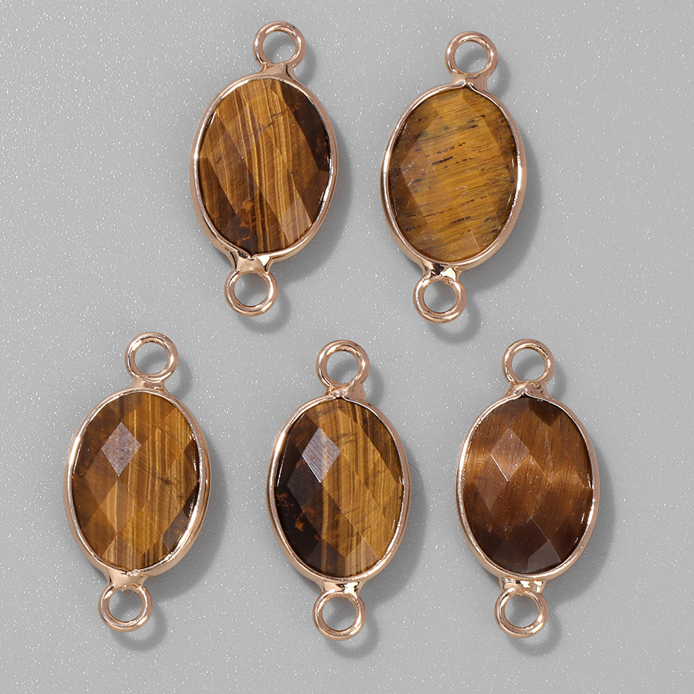 Crystal Pendant Necklace Natural Stone - Colgantes de piedra Natural facetada de