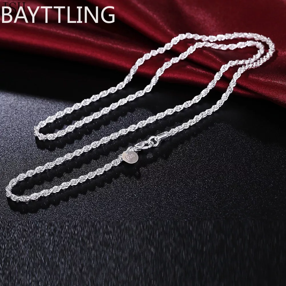 925 Sterling Silver Chain Necklace Men - 40-60 cm al por mayor 925