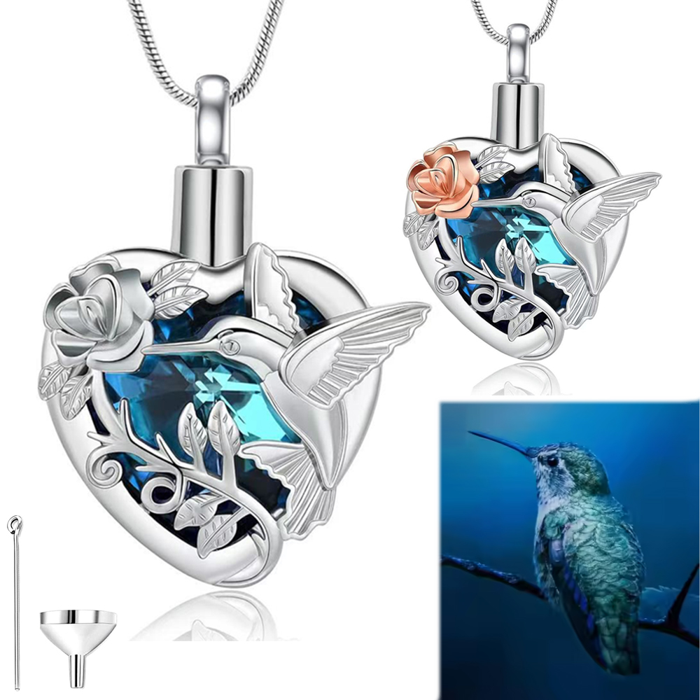 Heart Locket Necklace Photo - Collar con medallón de urna de