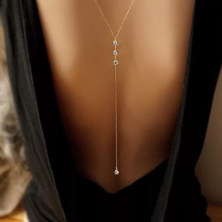 Body Jewelry - Nuevo collar de cadena trasera con