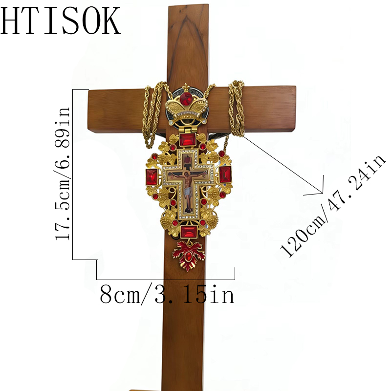 Cross Pendant Necklace Gold - Nuevo Collar con Cruz Ortodoxa de