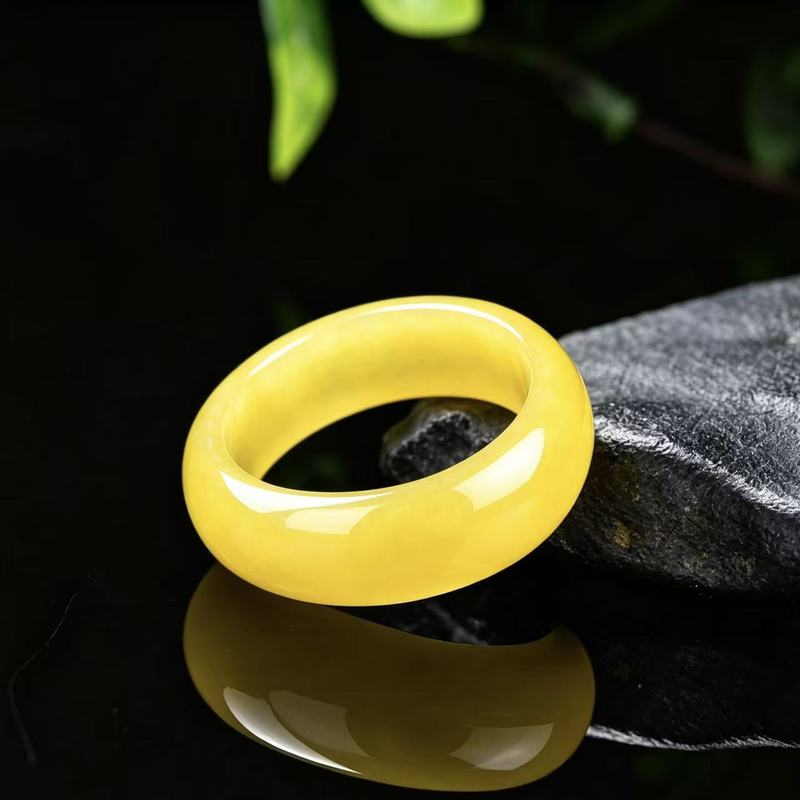 Rings - Anillo de jadeíta genuina de grado