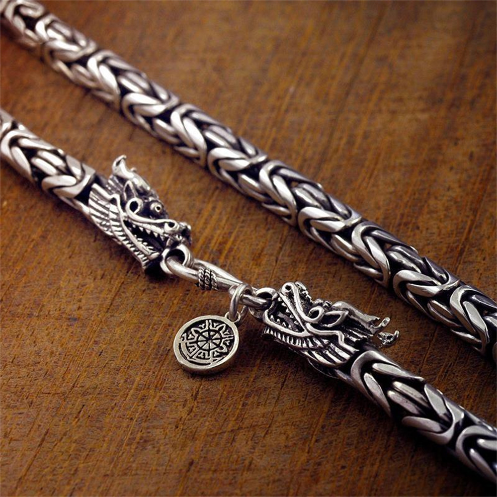 925 Sterling Silver Chain Necklace Men - OUYADI Collar de Moda para Hombre,
