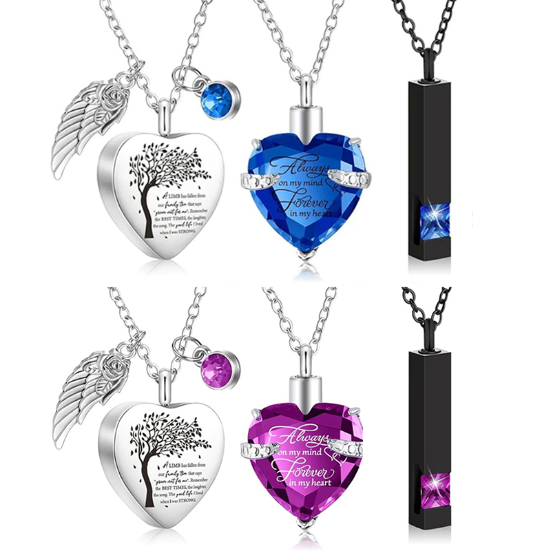 Heart Locket Necklace Photo - Collar de urna de 3 estilos