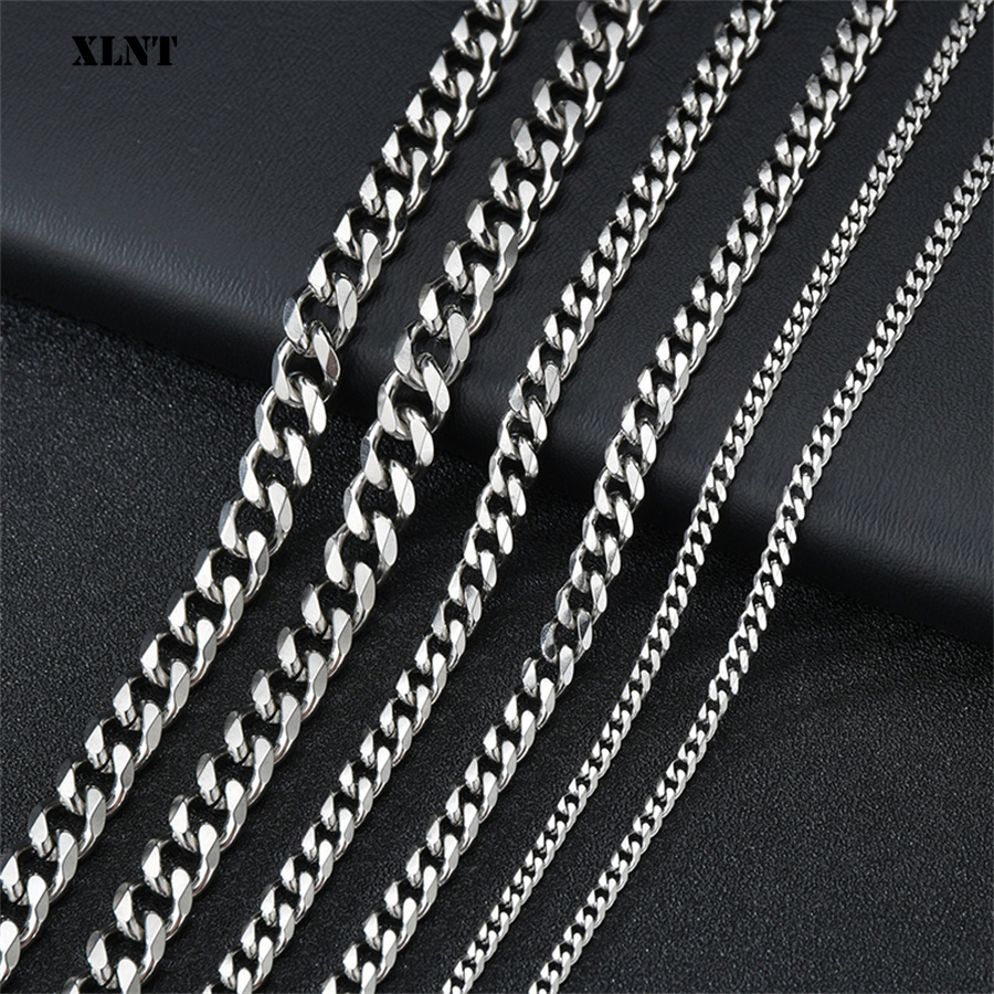 Cuban Link Chain 12Mm - Collar de Color plateado para hombre,