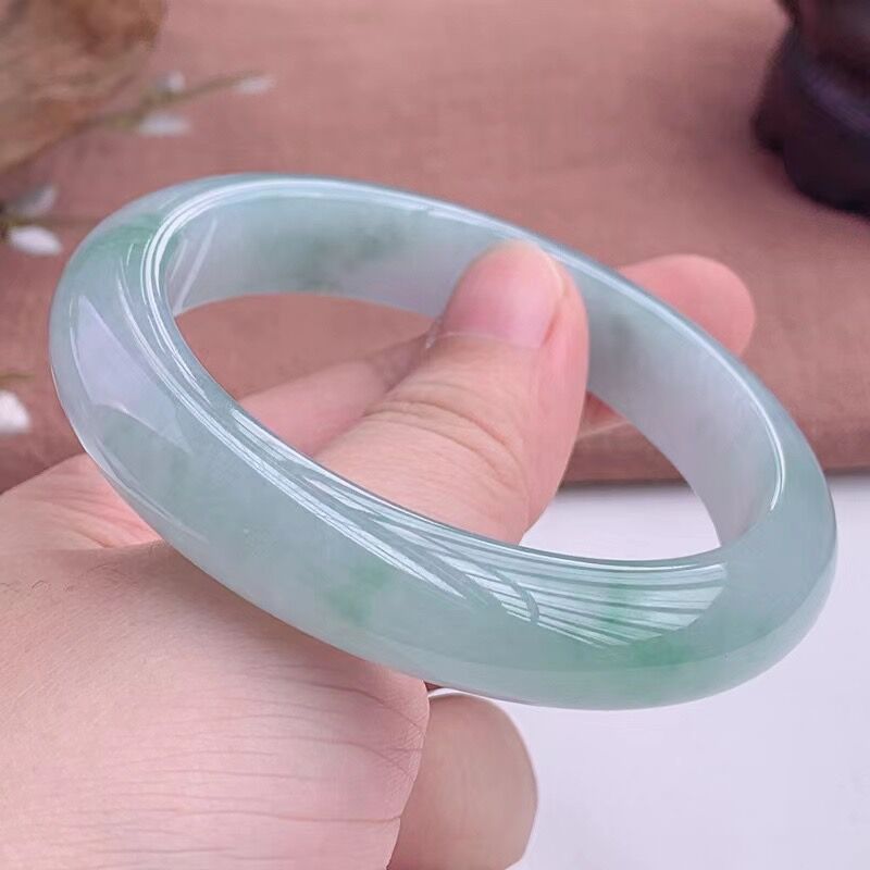 Bracelets - Brazalete de jadeíta de Myanmar, monocromático,
