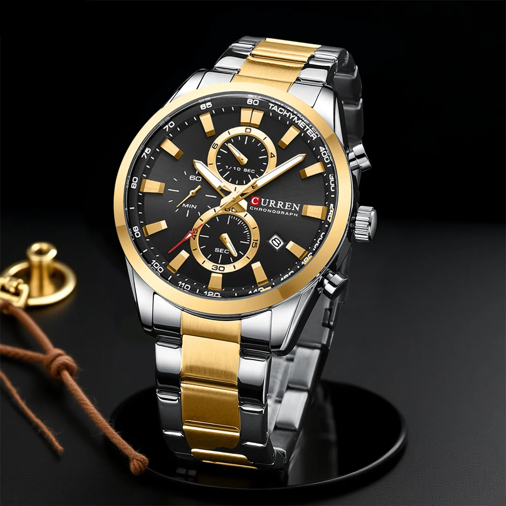 Watch Accessories - CURREN Casual cuarzo cronógrafo relojes deportivos