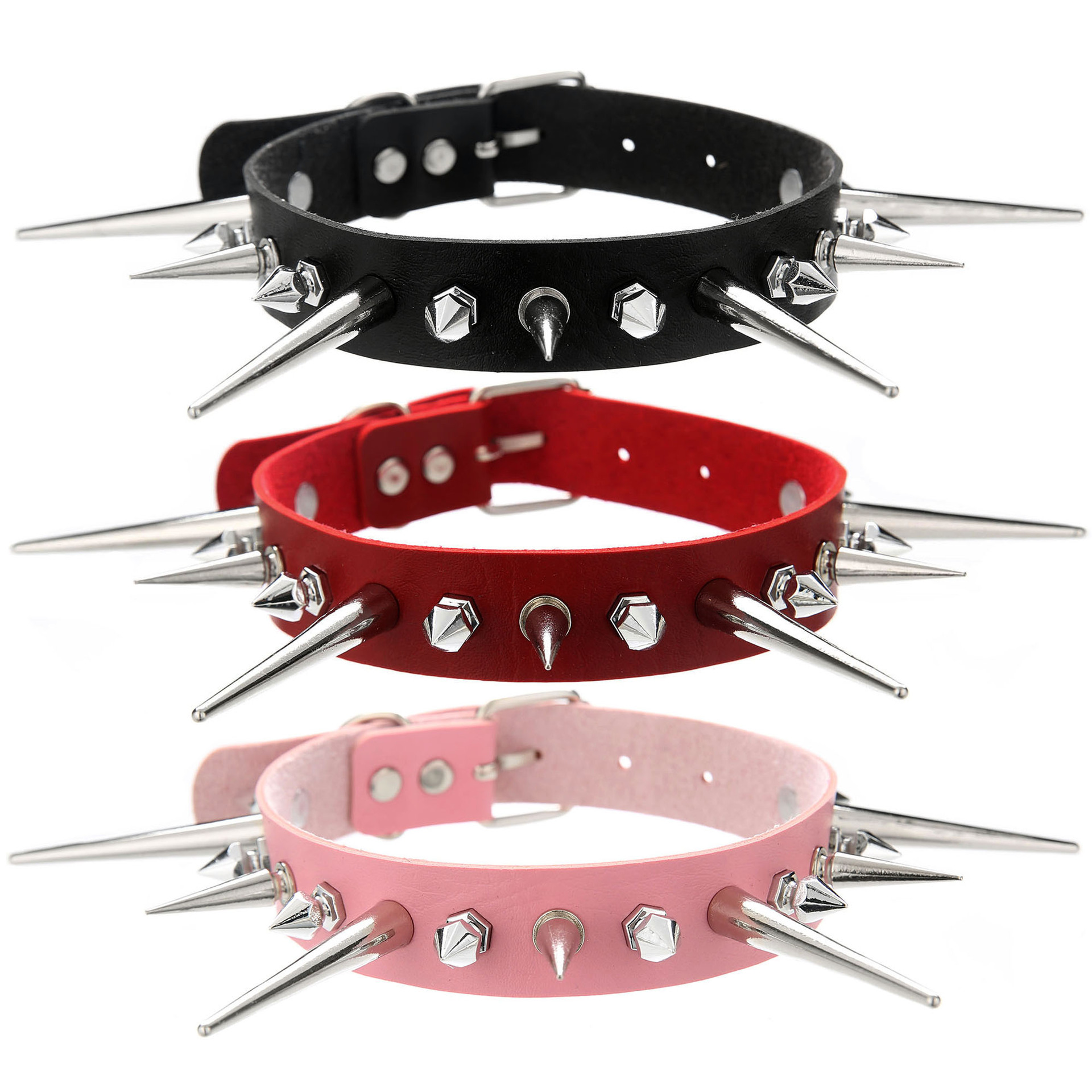 Goth Punk Spike Choker - KMVEXO-gargantilla de Punta larga Punk para