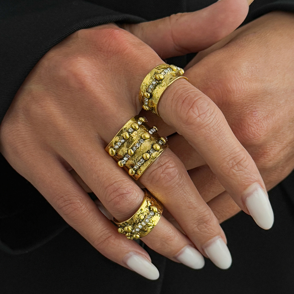 Vintage Punk Knuckle Rings Set - Ingemark - Juego de 3 Anillos
