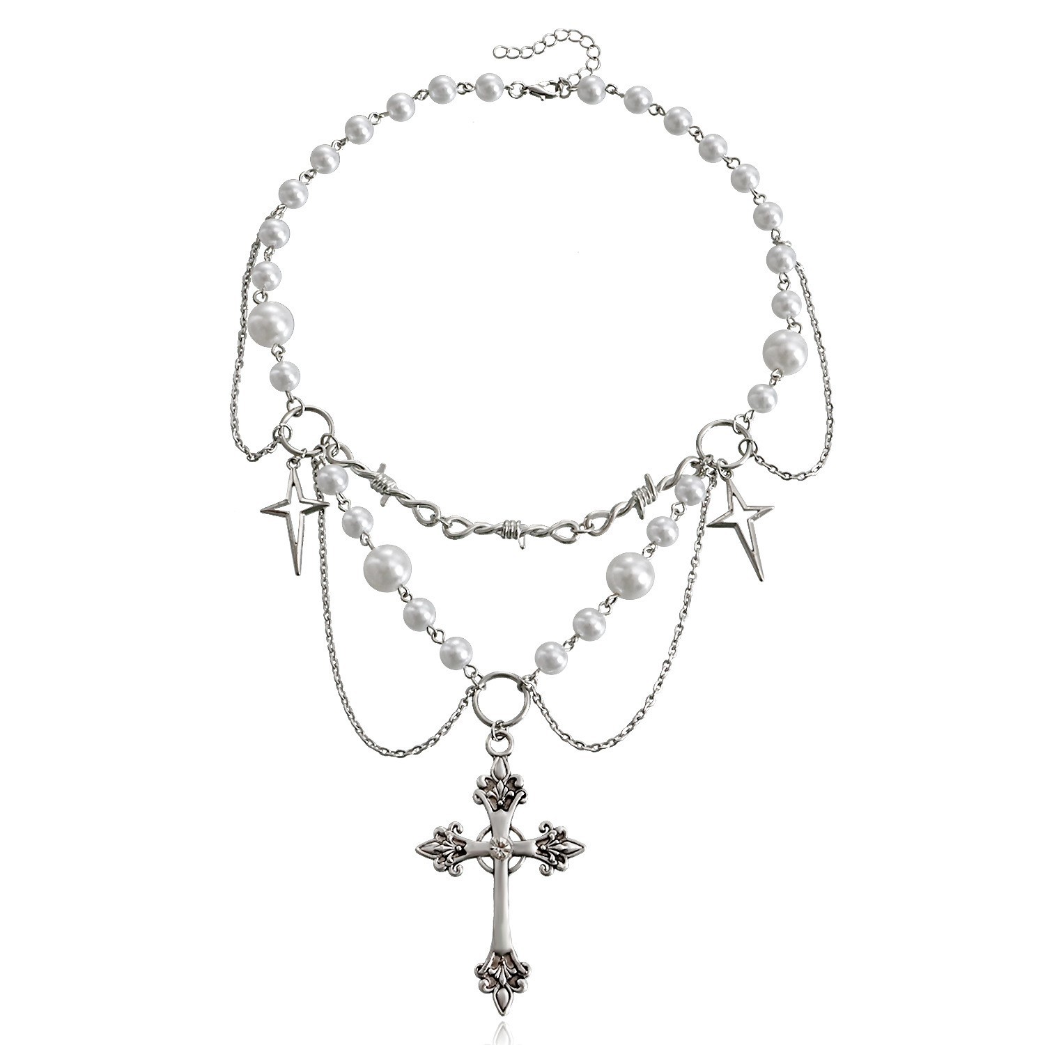 Pearl Choker Necklace Vintage - Collar de perlas de corazón de