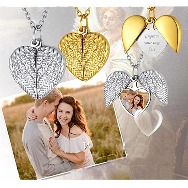Heart Locket Necklace Photo - Collar con medallón de corazón con