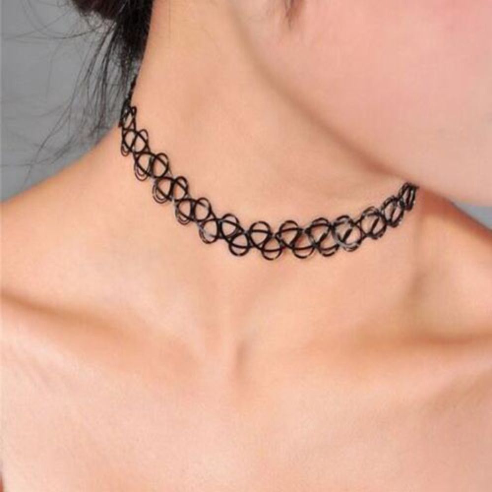 Pearl Choker Necklace Vintage - Collar de hilo de pescado trenzado