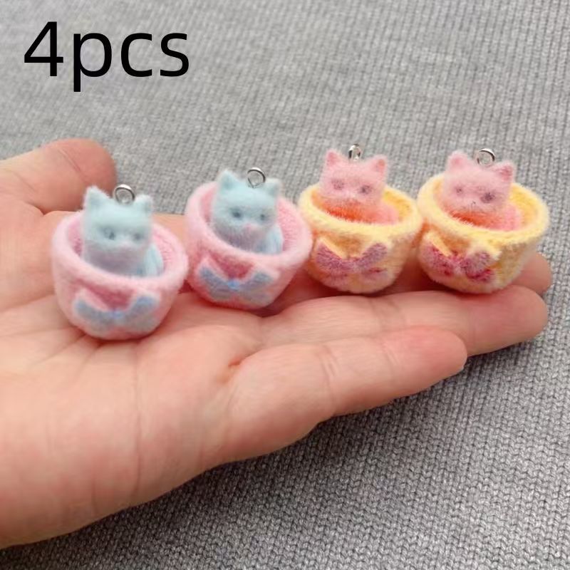 4 colgantes de gato de resina  - Earrings reseña y precio