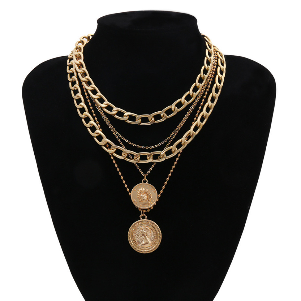 Collar con Colgante de Retrato - Layered Pendant Necklace Aesthetic reseña y precio