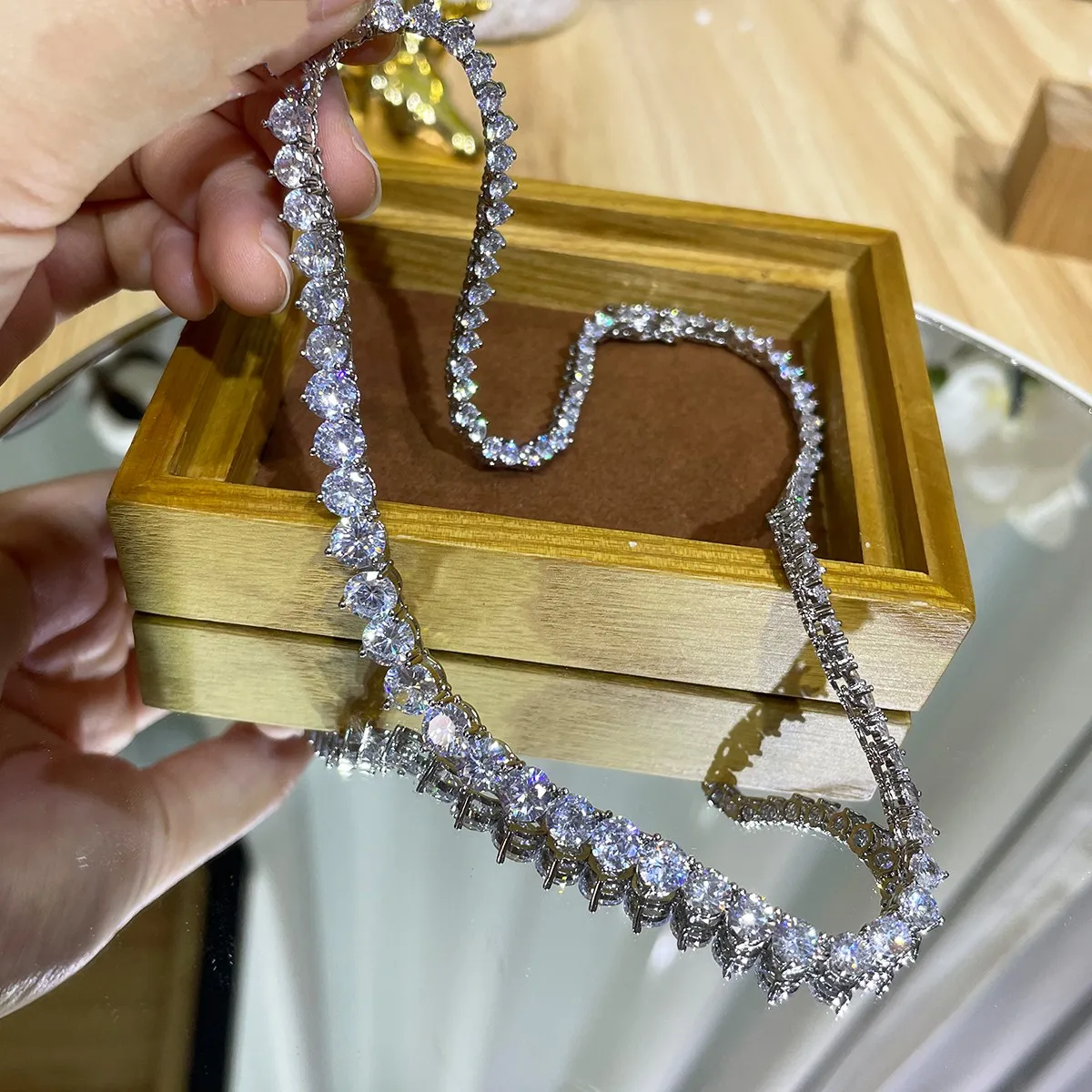 Collar de tenis con diamantes  - Cross Pendant Necklace Gold reseña y precio