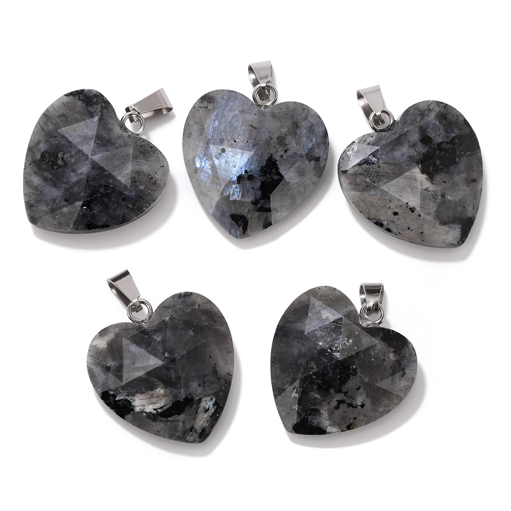 1 Pieza de Colgante de Corazón - Crystal Pendant Necklace Natural Stone reseña y precio