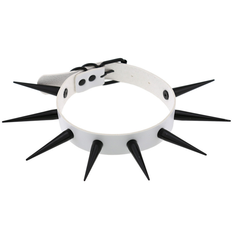 Gargantilla de Punta larga roj - Goth Punk Spike Choker reseña y precio