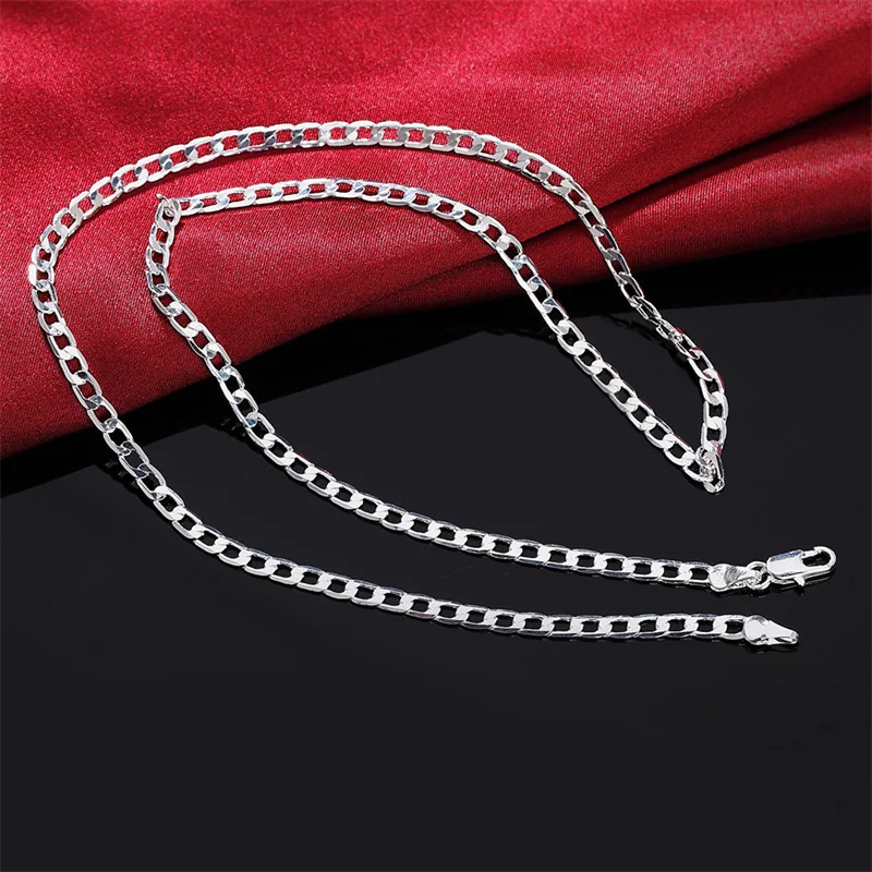 Collar de plata de ley 925 par - Cuban Link Chain 12Mm reseña y precio