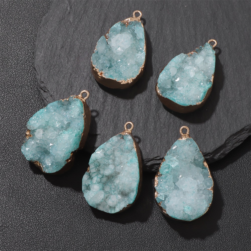 1 colgante de geoda de ágata N - Crystal Pendant Necklace Natural Stone reseña y precio