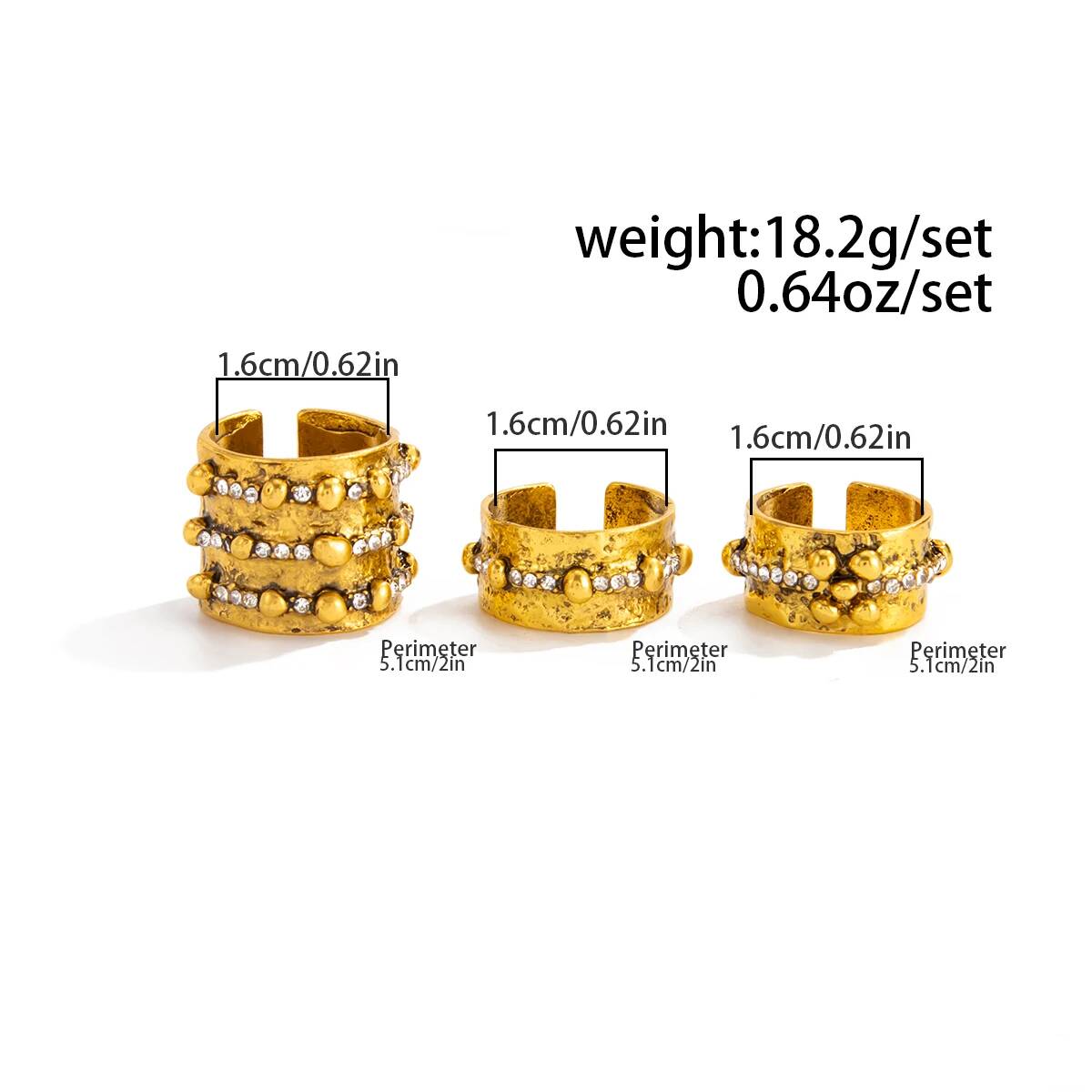 Ingemark - Juego de 3 Anillos  - Vintage Punk Knuckle Rings Set reseña y precio