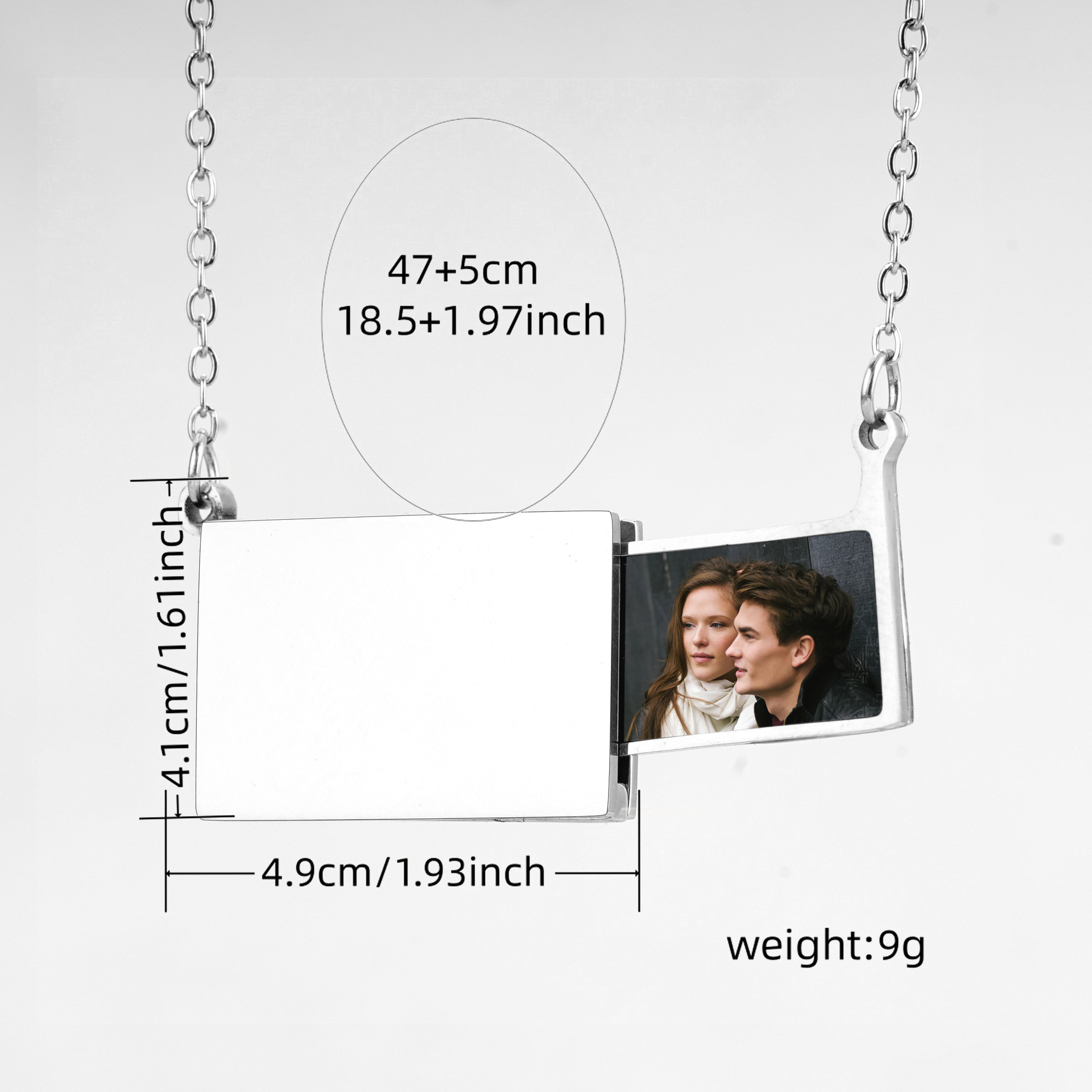 Collar con Medallón de Acero I - Heart Locket Necklace Photo reseña y precio