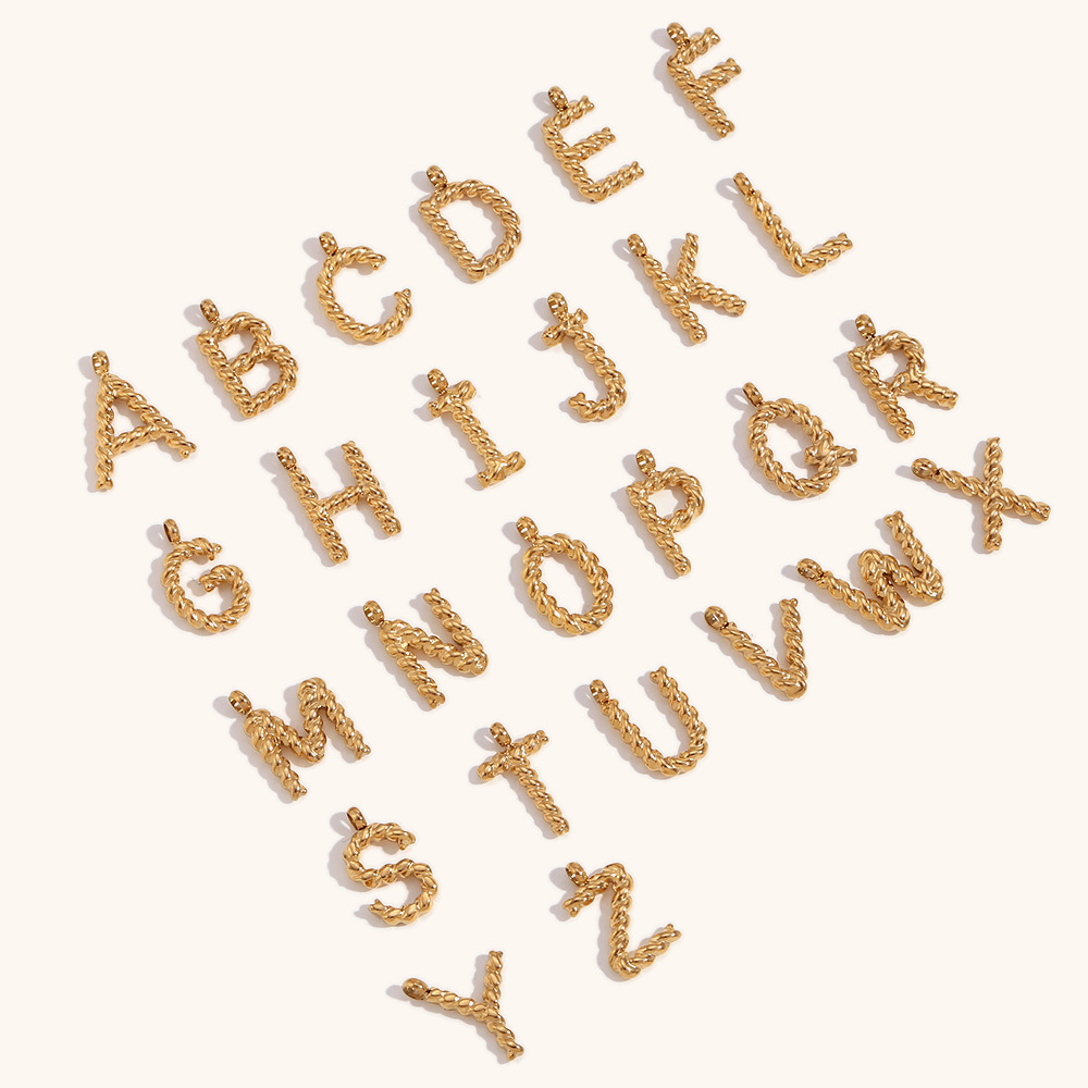 Collar de letra 3d personaliza - Initial Letter Necklace 18K Gold reseña y precio