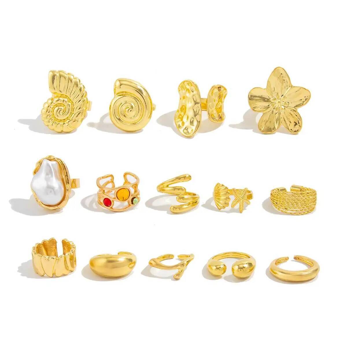 IngeSight.Z 14 unids/set Hip H - Vintage Punk Knuckle Rings Set reseña y precio