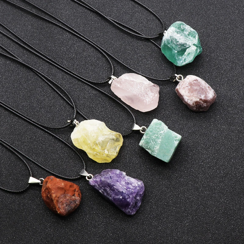 Collar de flores de amatistas  - Crystal Pendant Necklace Natural Stone reseña y precio
