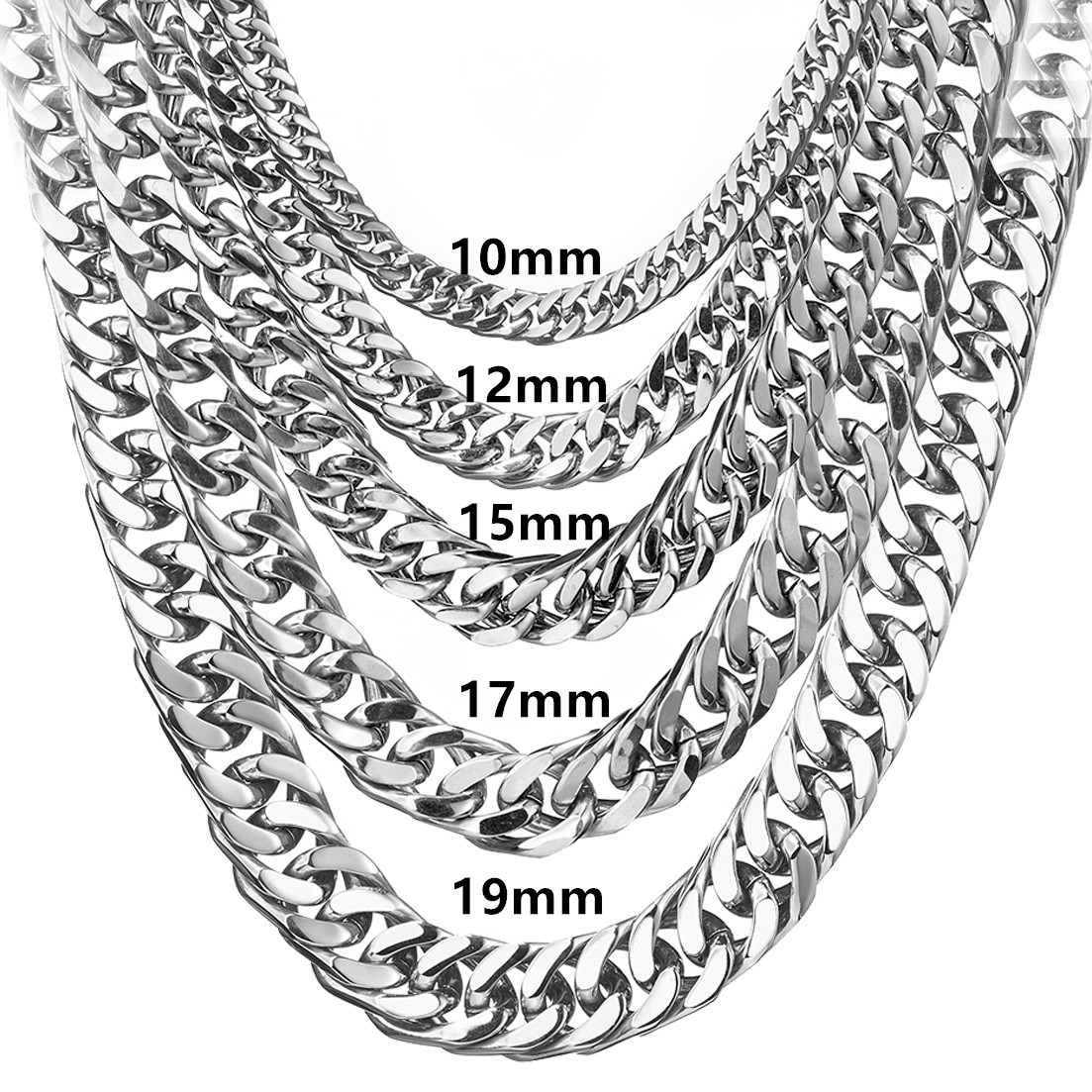 Collar de acero inoxidable 316 - Cuban Link Chain 12Mm reseña y precio