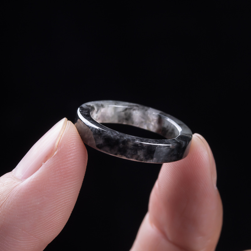 Anillo de jadeíta negra birman - Rings reseña y precio