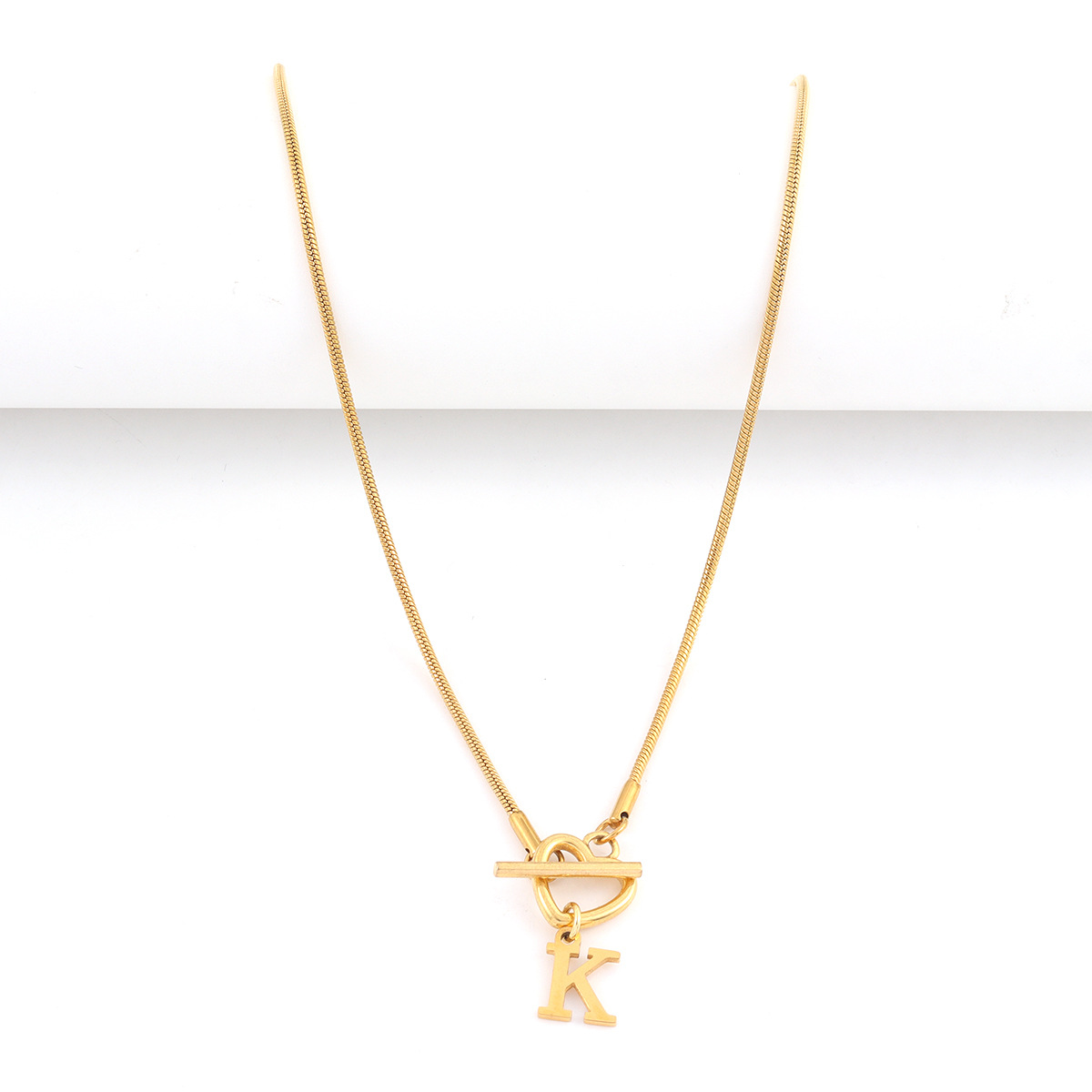 Collar con Colgante de Corazón - Initial Letter Necklace 18K Gold reseña y precio